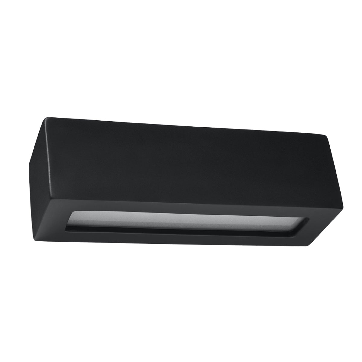 Sollux Vega Wall Lamp with Ceramic and Glass Shade, E27 – Modern Design Light, Black