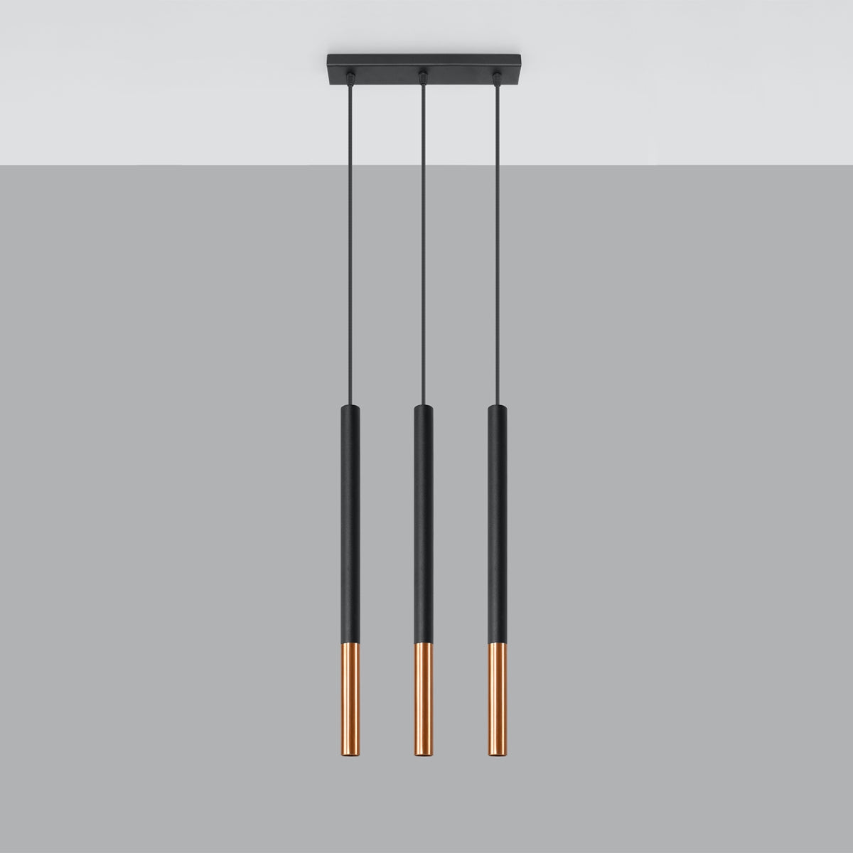 Sollux Mozaica Pendant Light in Steel with G9 Fitting – Modern Design Home Lighting, Black, Copper