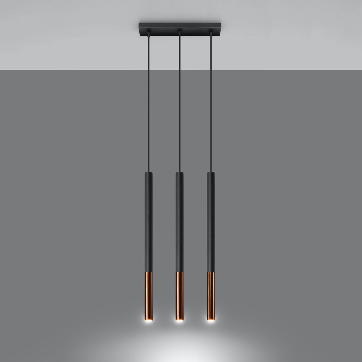 Sollux Mozaica Pendant Light in Steel with G9 Fitting – Modern Design Home Lighting, Black, Copper