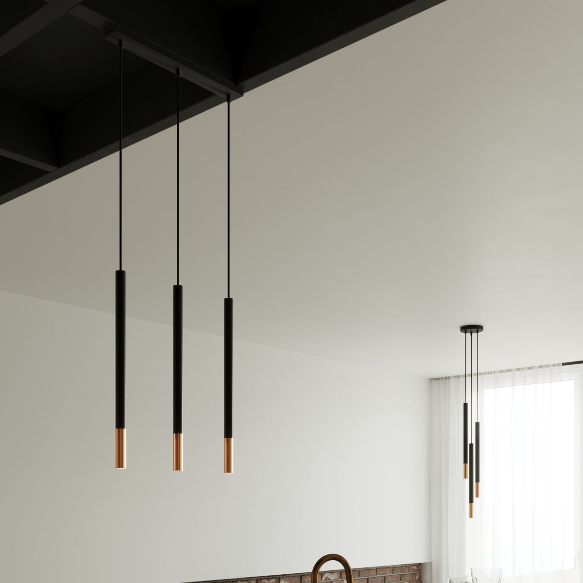 Mozaica Modern Steel Pendant Light, G9