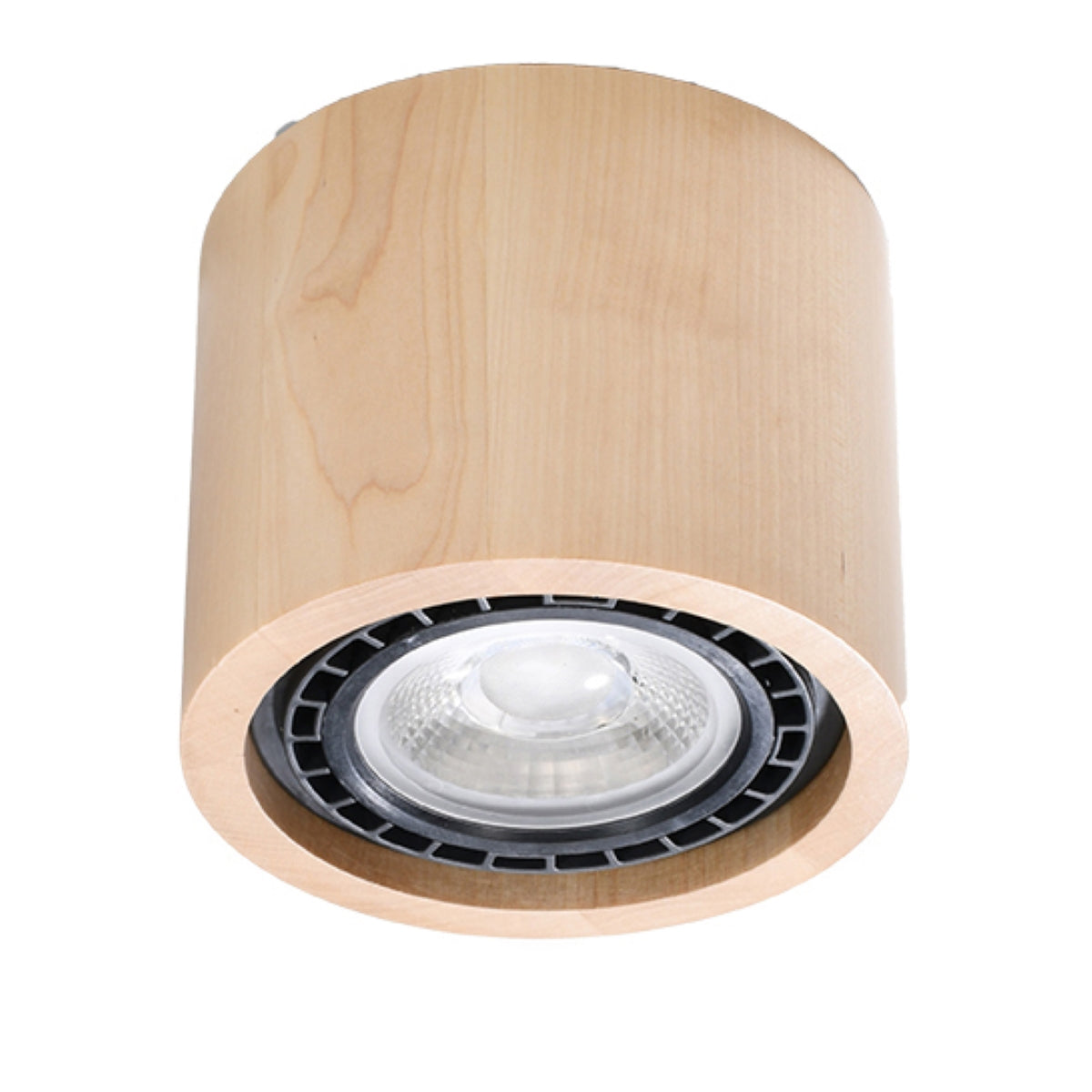 Sollux Basic Ceiling Light in Wood with GU10 Fitting – Scandinavian Design Home Lighting, Natural Wood