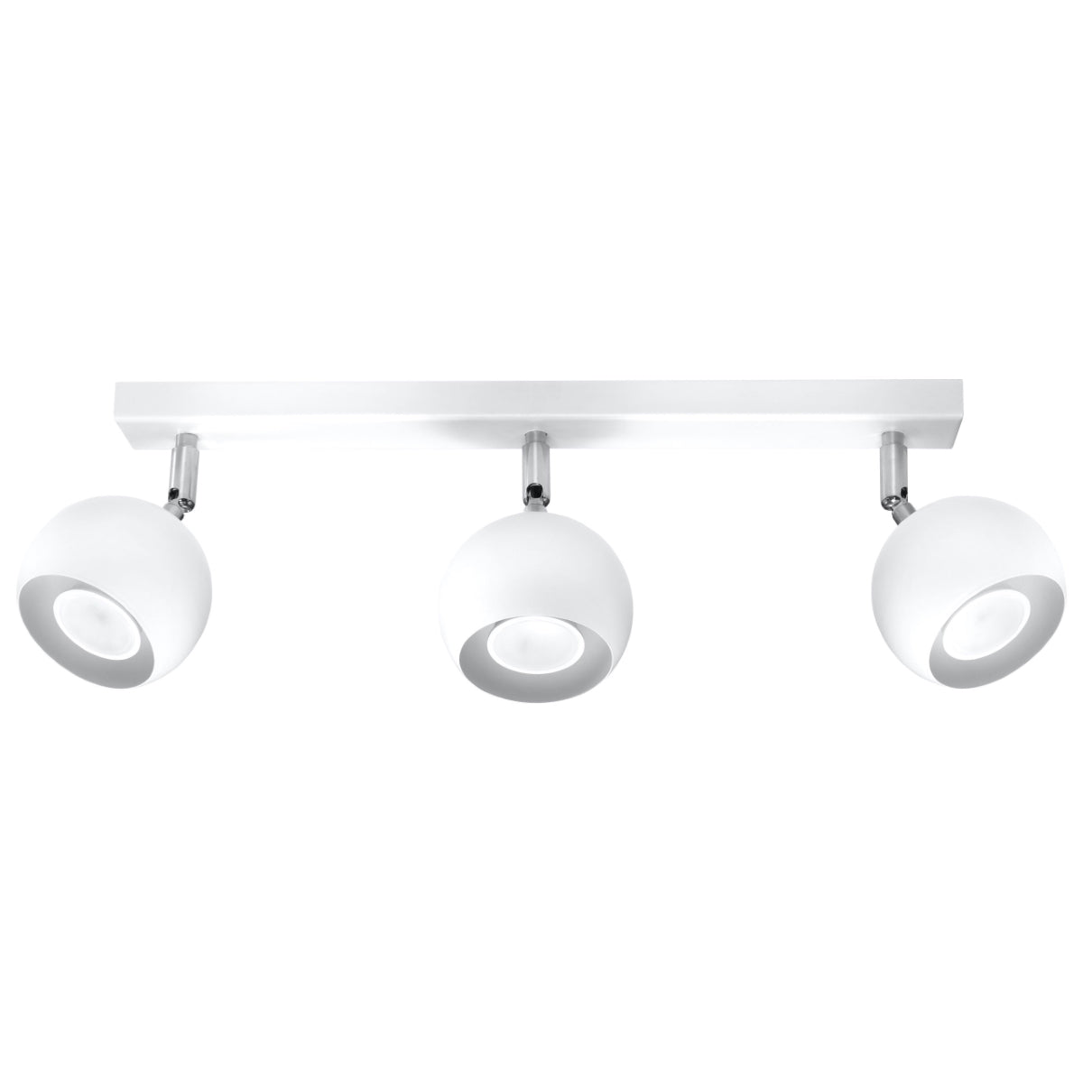 Sollux Oculare Ceiling Light in Steel with GU10 Fitting – Modern Design Home Lighting, White