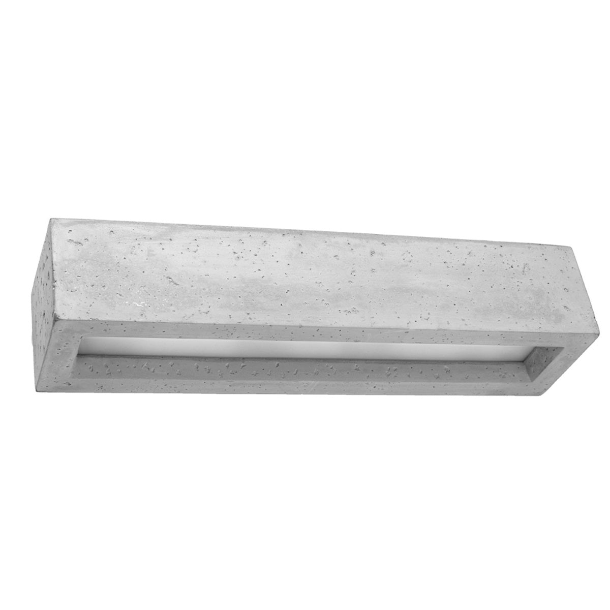 Sollux Lighting Vega Concrete & Glass Wall Lamp with 2 E27 Lights – Modern Design, Grey