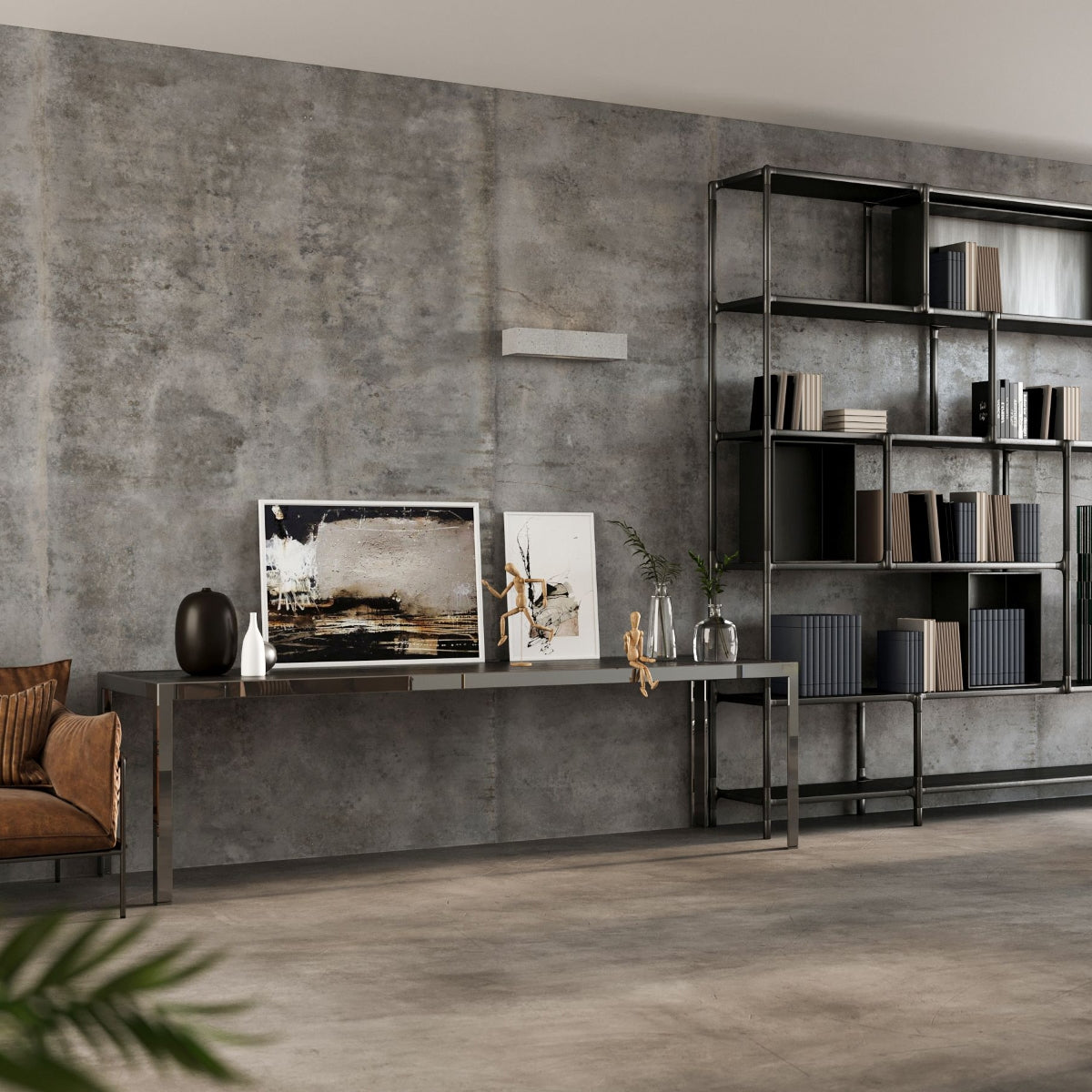 Sollux Lighting Vega Concrete & Glass Wall Lamp with 2 E27 Lights – Modern Design, Grey