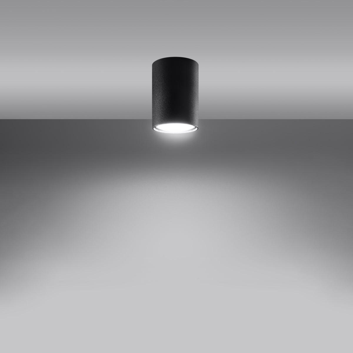 Sollux Lighting Lagos Steel Ceiling Lamp with GU10 Light – Compact Modern Design, Black