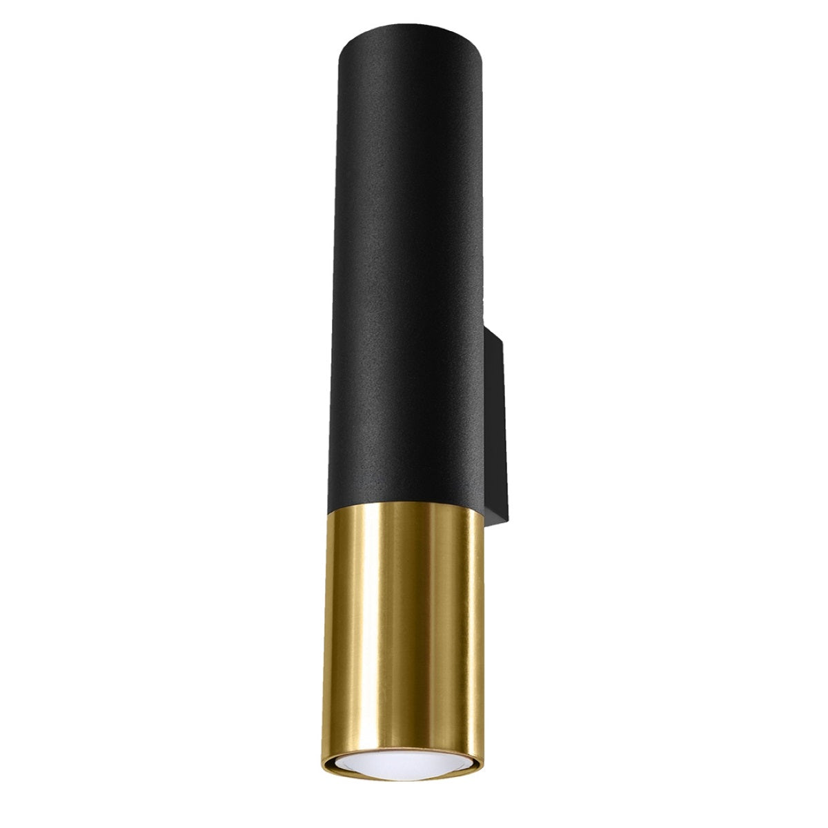 Sollux Lighting Loopez Steel Wall Lamp with 2 GU10 Lights – Modern Design, Black & Gold