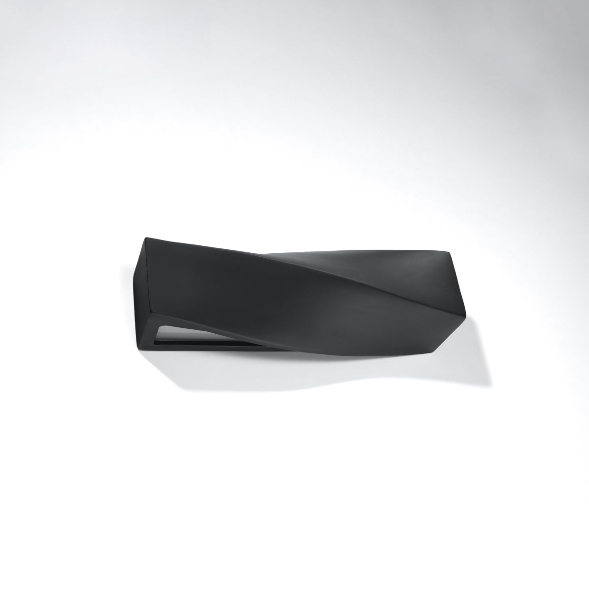 Sollux Lighting Sigma Ceramic & Glass Wall Lamp with E27 Light – Modern Design, Black