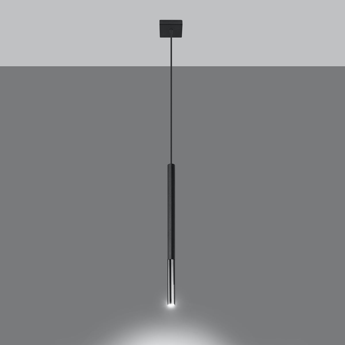 Sollux Lighting Mozaica Steel Pendant Lamp with G9 Light – Modern Design, Black & Chrome