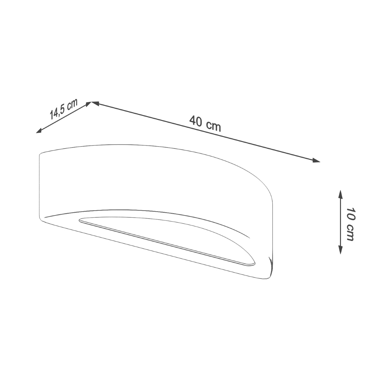 Sollux Lighting Atena Wall Lamp with Concrete and Glass Design, E27 – Modern Indoor Lighting, Grey
