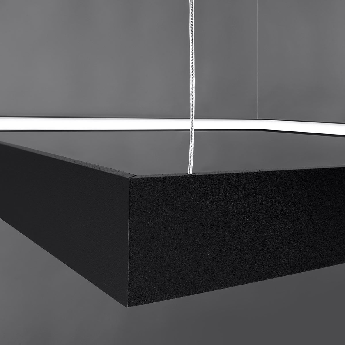 Nelya Modern LED Chandelier in Black Aluminium, 80cm – Neutral White 4000K, 5757lm
