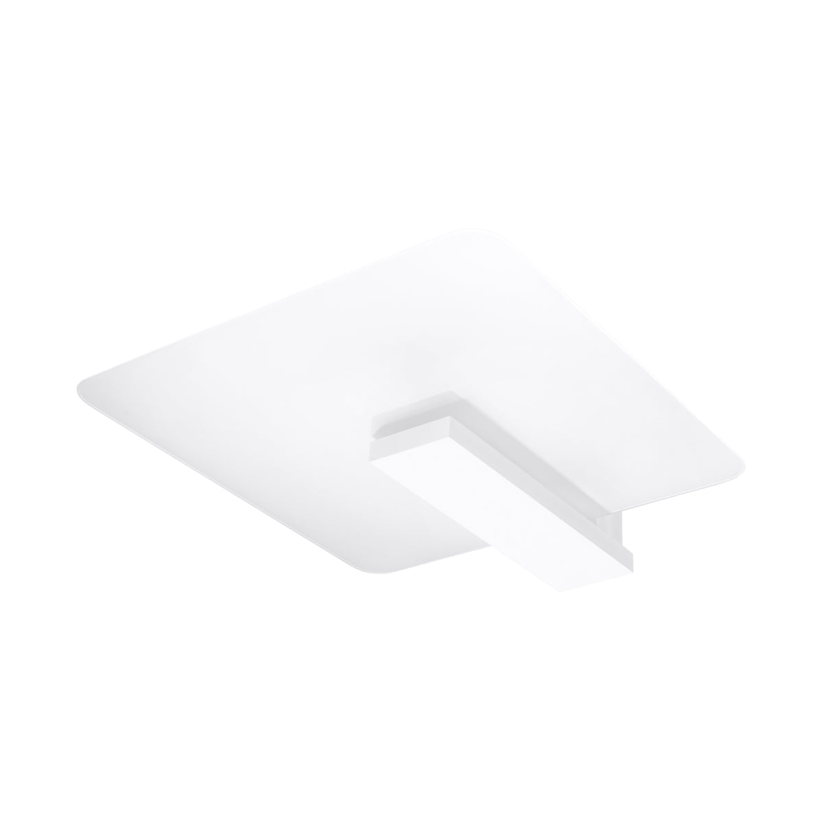 Sollux Lighting Lappo Ceiling Lamp with Wood and Glass Design, E27 – Scandinavian Style Light, White