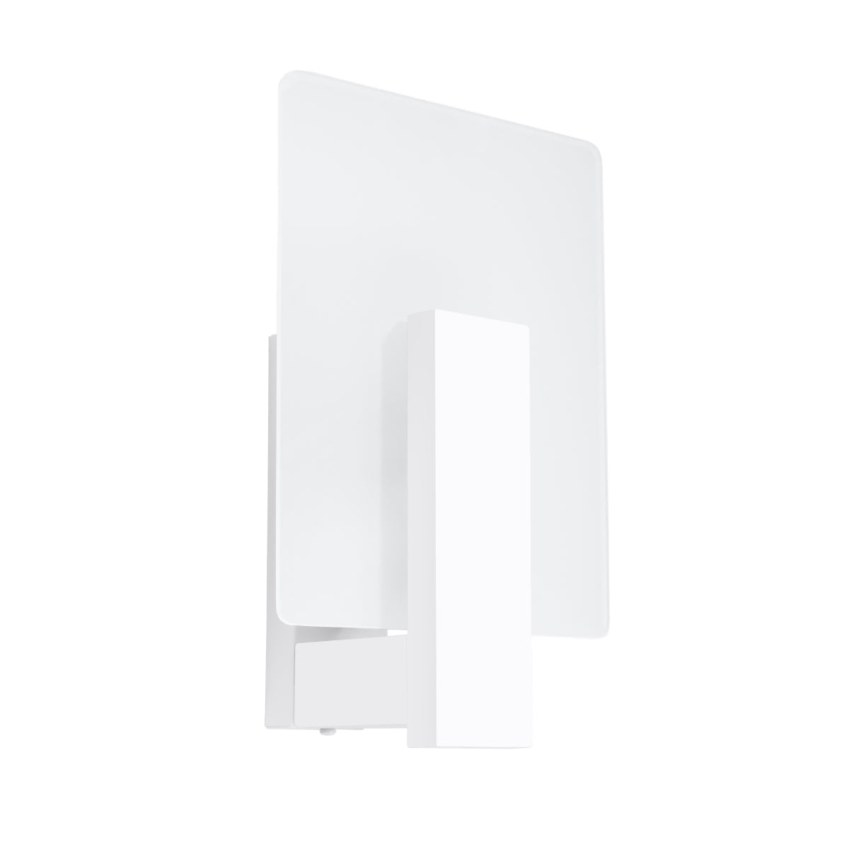 Sollux Lighting Lappo Wall Lamp with Wood and Glass Design, E14 – Scandinavian Style Light, White