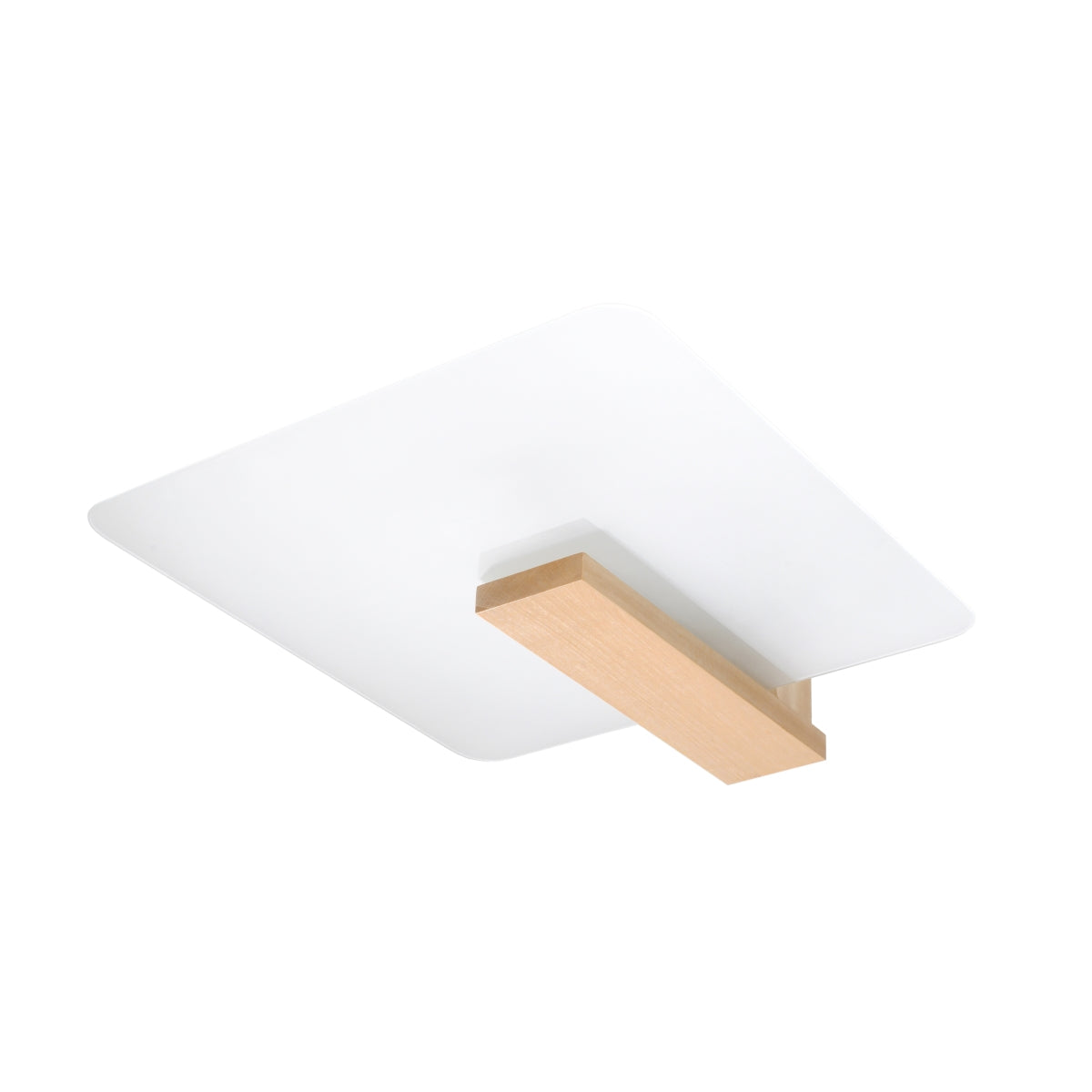Sollux Lighting Lappo Ceiling Lamp with Wood and Glass Design, E27 – Scandinavian Style Light, Natural Wood