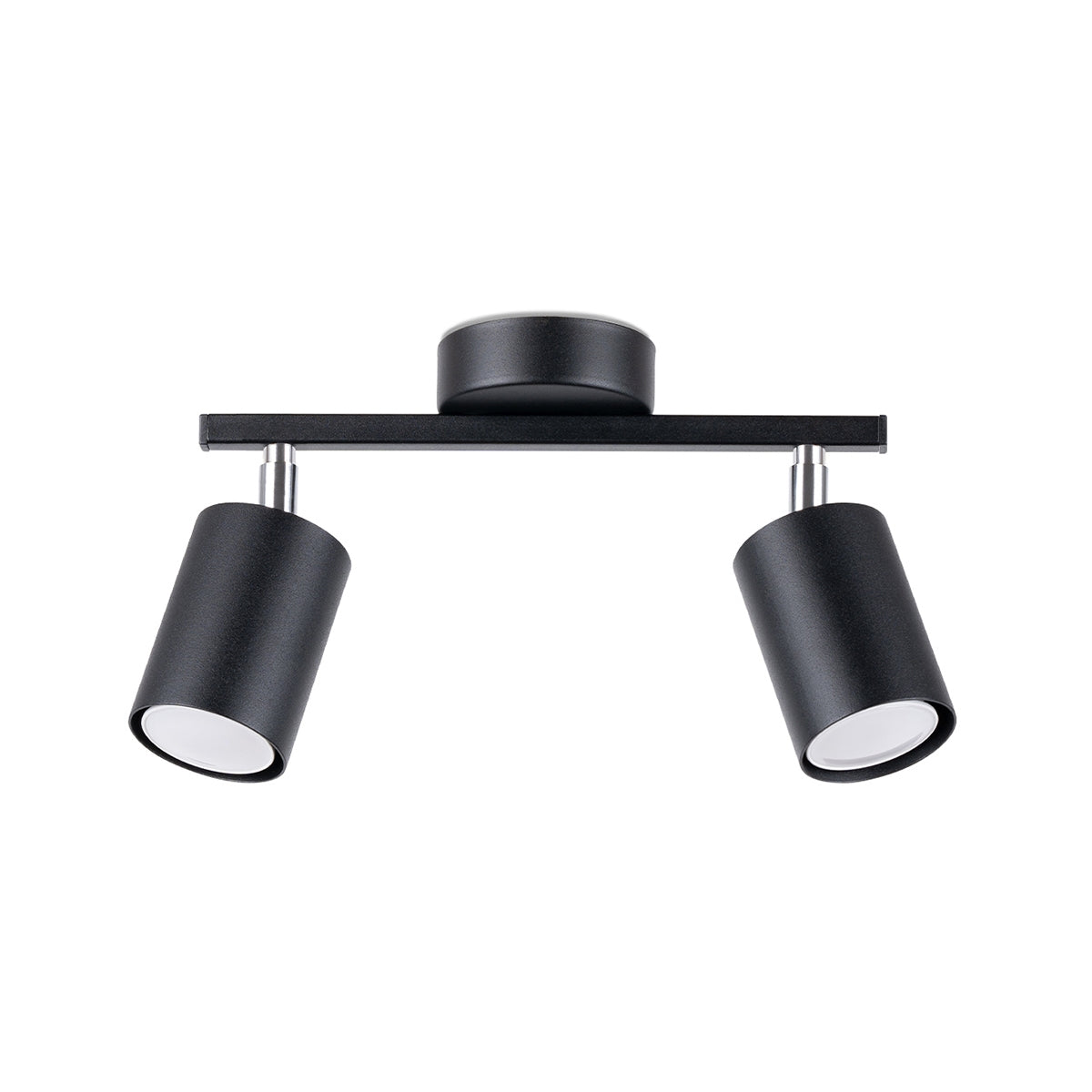 Sollux Lighting Lemmi Steel Ceiling Lamp with Two GU10 Fittings – Minimalist Design, Black