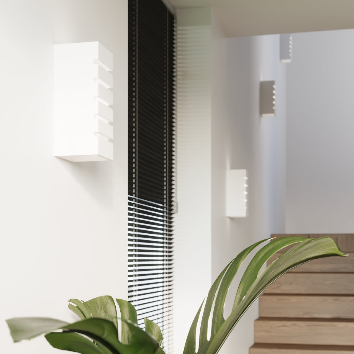 Sollux Lighting Samir Wall Lamp with Ceramic and Glass Design, E27 – Modern Indoor Light, White