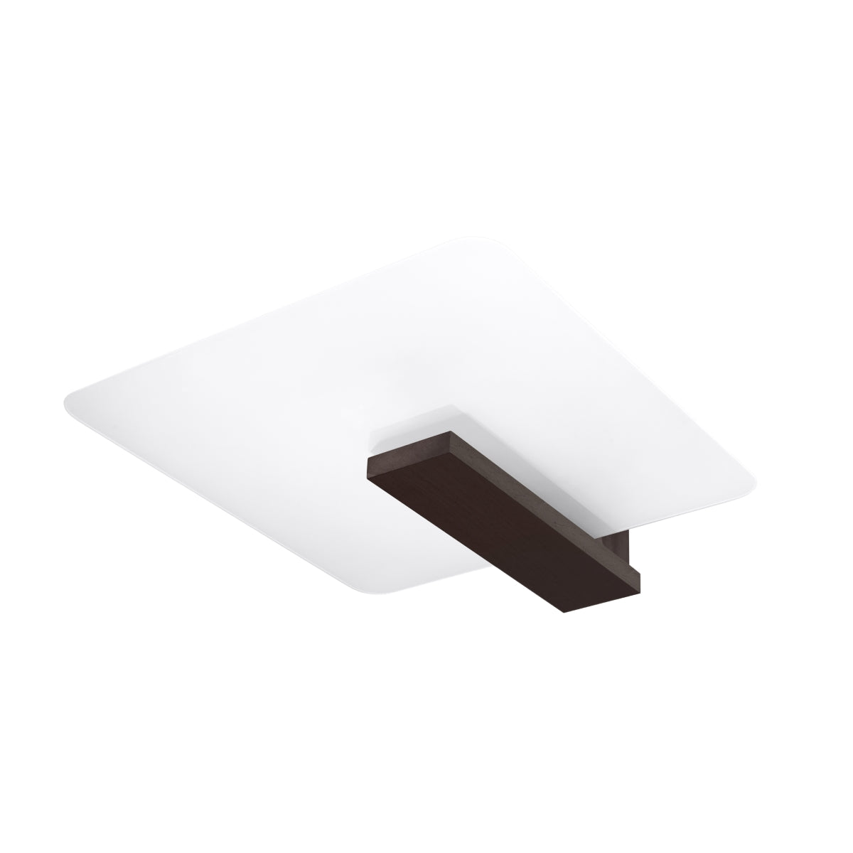 Sollux Lighting Lappo Wood and Glass Ceiling Light with 2 E27 Fittings – Scandinavian Design, Wenge