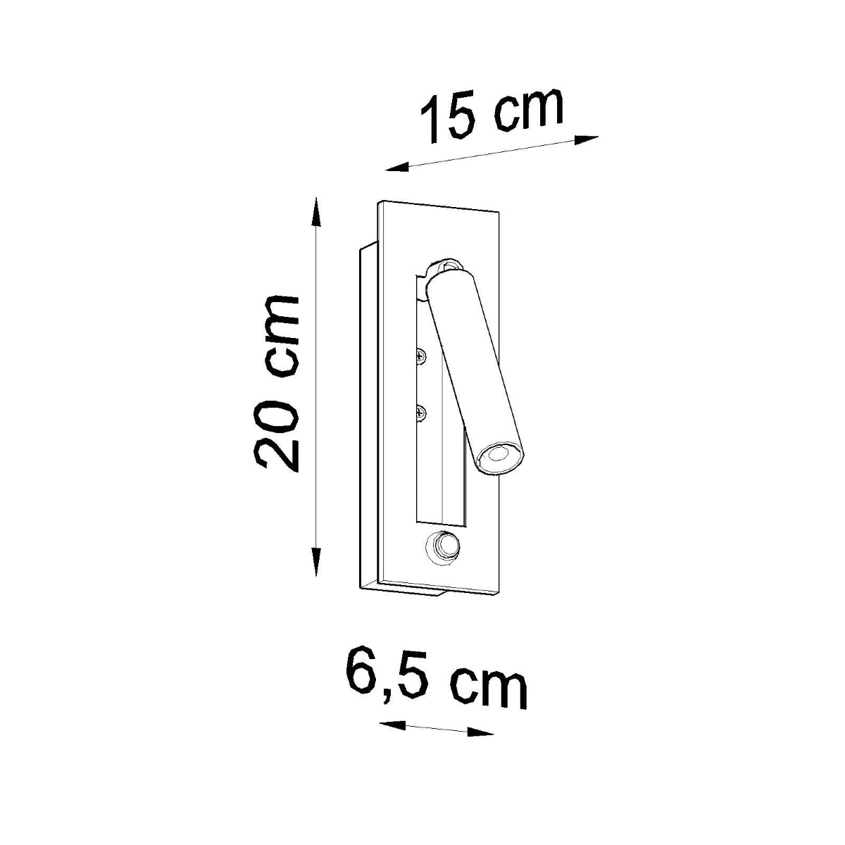 Sollux Lighting Enif Steel Wall Light with G9 Fitting – Modern Design, Black