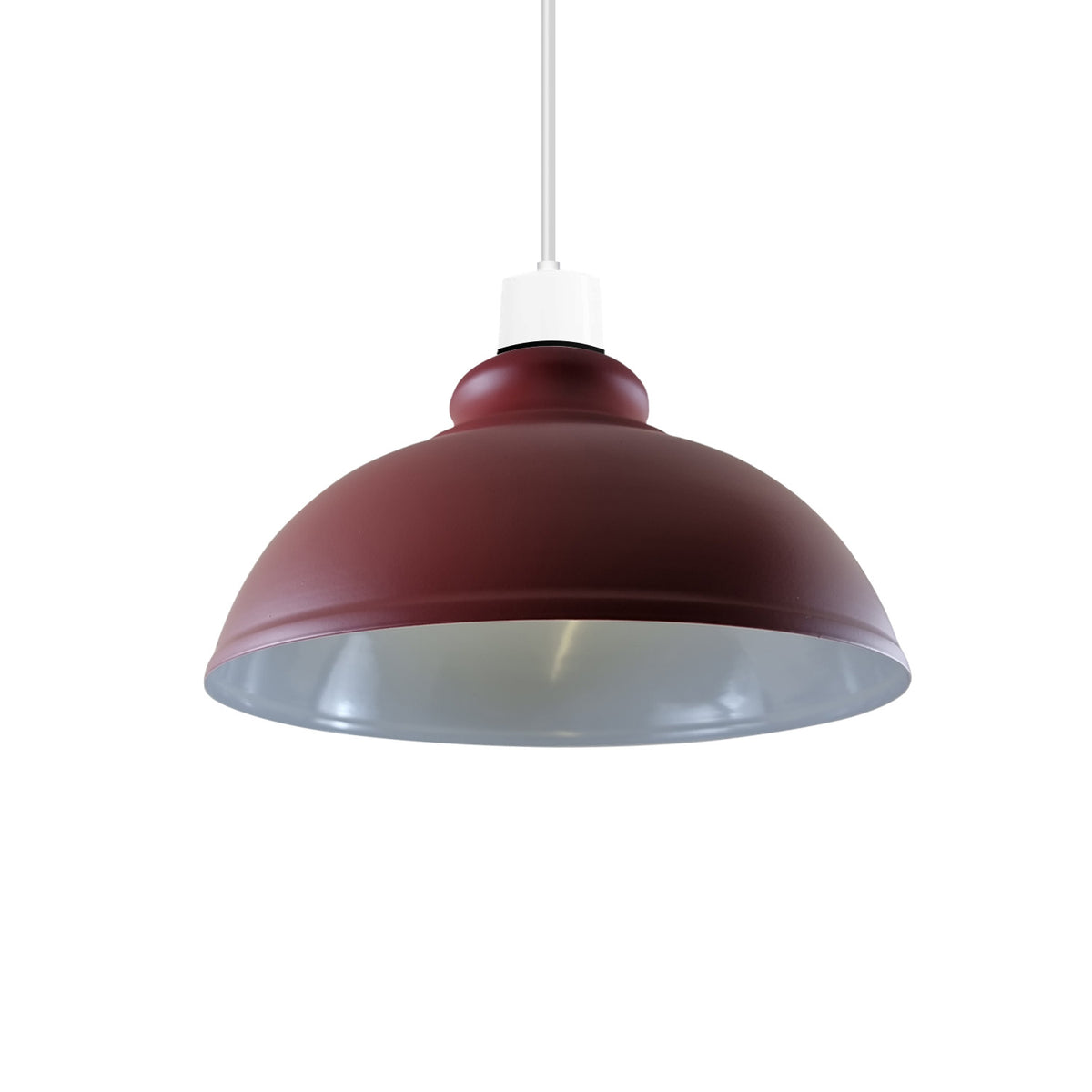 Burgundy Curved Easy Fit Metal Lamp Shades – 3 Pack