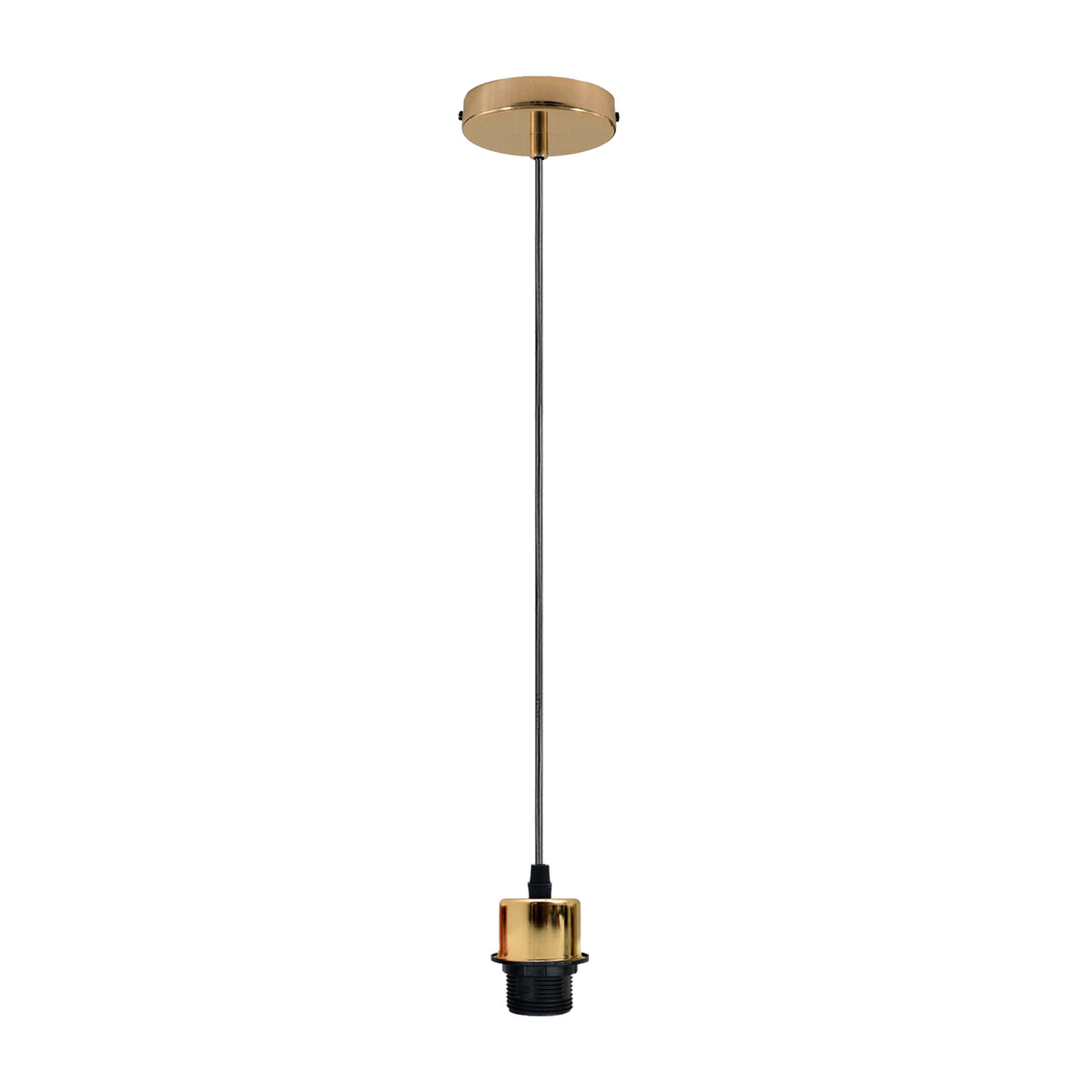 LEDSONE Industrial French Gold Pendant Light Fitting with E27 Holder & 95cm Cable – Dimmable Retro Light Kit