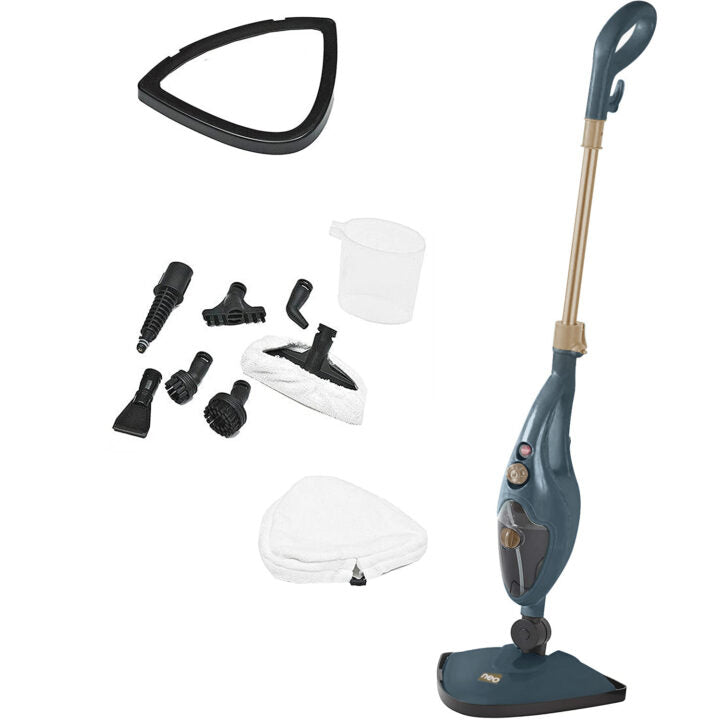 Neo 10-in-1 Steam Mop & Handheld Steamer – 1500W, 400ml Tank, Dark Grey & Copper