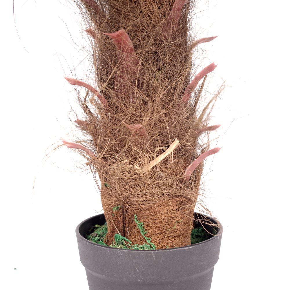Leaf Artificial Princess Palm Tree, 100cm with Brown Trunk – Realistic Faux Tropical Plant in Plastic Pot