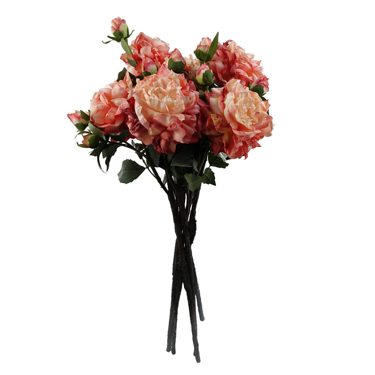 6 x 60cm Peony Artificial Flower Pink – 6 flowers 18 buds