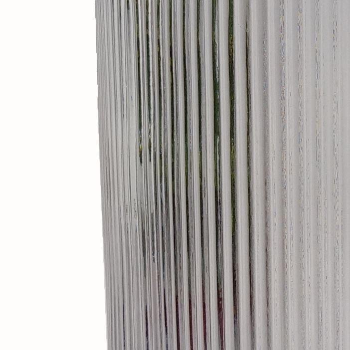 31cm Clear Ridged Glass Vase