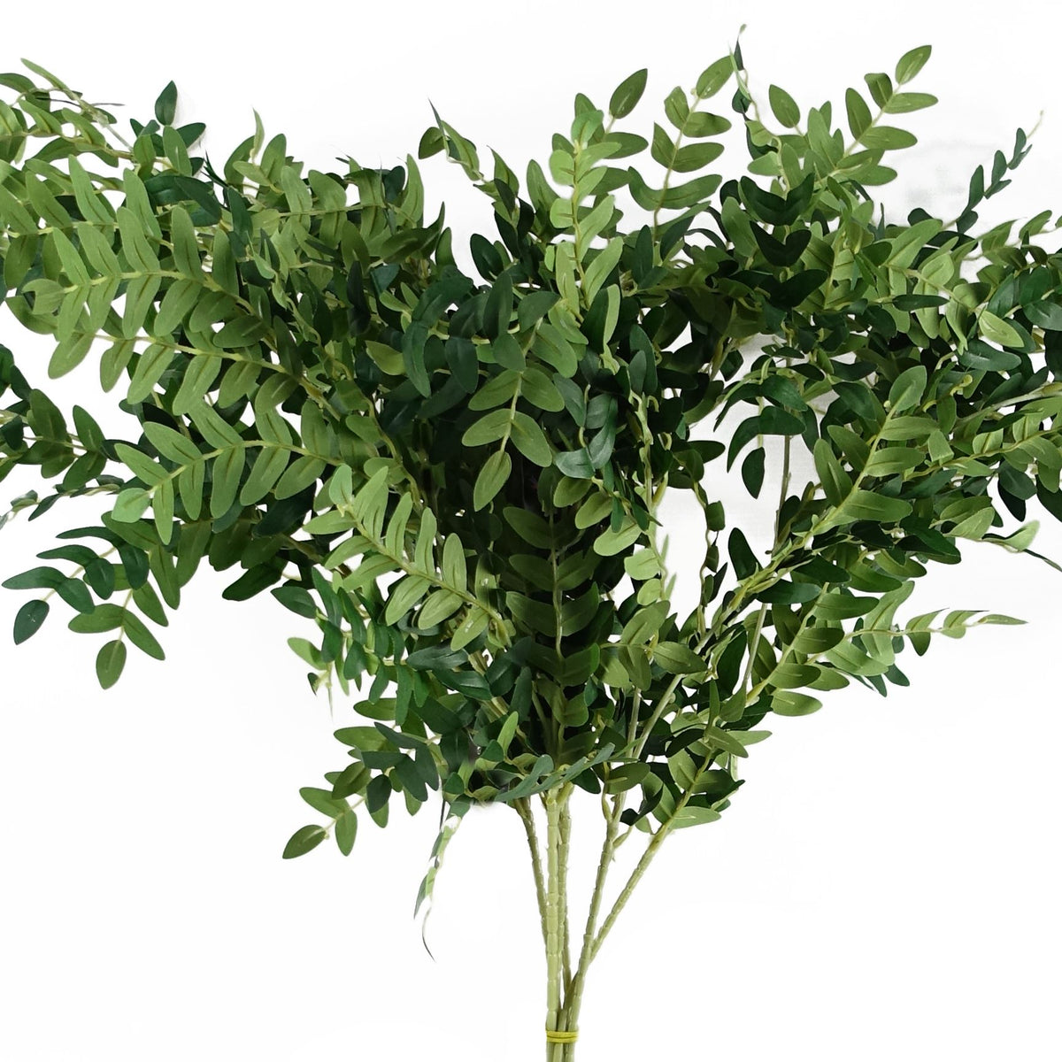 Leaf Pack of 6 Artificial Fern Foliage Stems, 100cm with Silk Leaves – Wired Stems for Arrangements