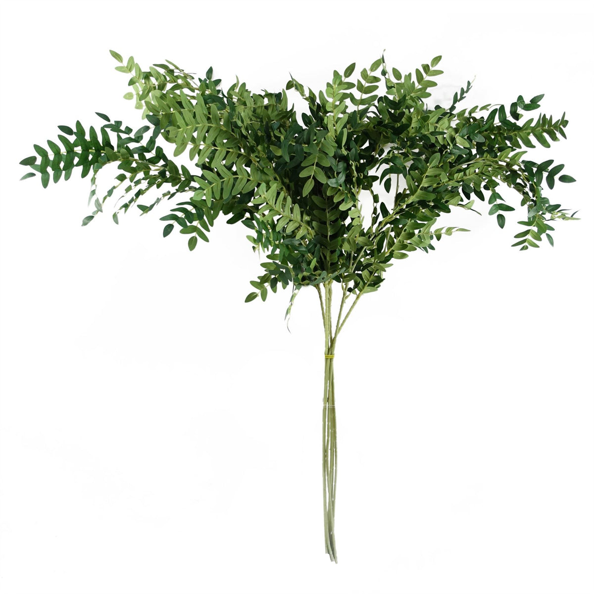 Leaf Pack of 6 Artificial Fern Foliage Stems, 100cm with Silk Leaves – Wired Stems for Arrangements