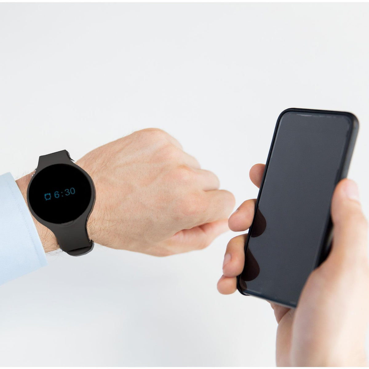Bas-Tek Sport Bluetooth Fitness Tracker – Lightweight Activity Watch with Sleep Monitor & Call Alerts, Black