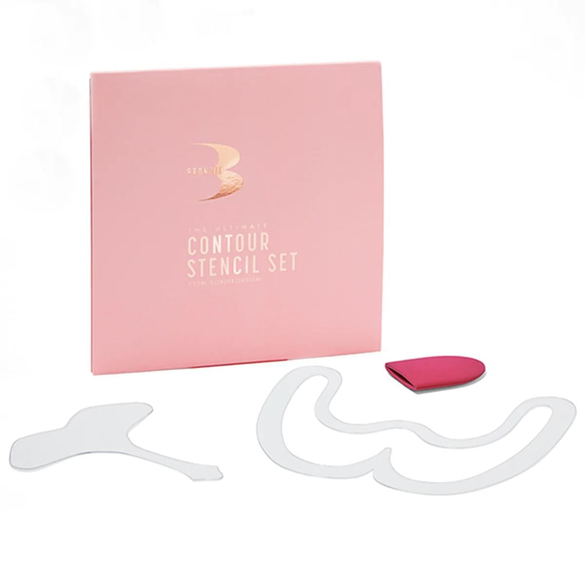 Bronzie The Ultimate Contour Stencil Set with Mini Finger Mitt – Cheekbone & Jawline Contouring