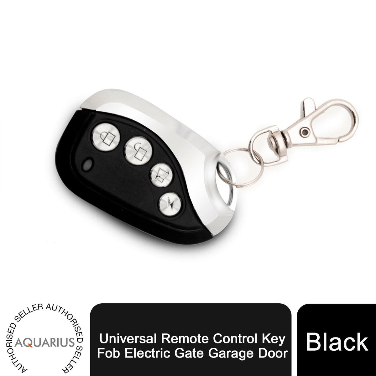 Aquarius Wireless Universal Remote Control Key Fob – Copies Up to 4 Codes for Electric Gate and Garage Door