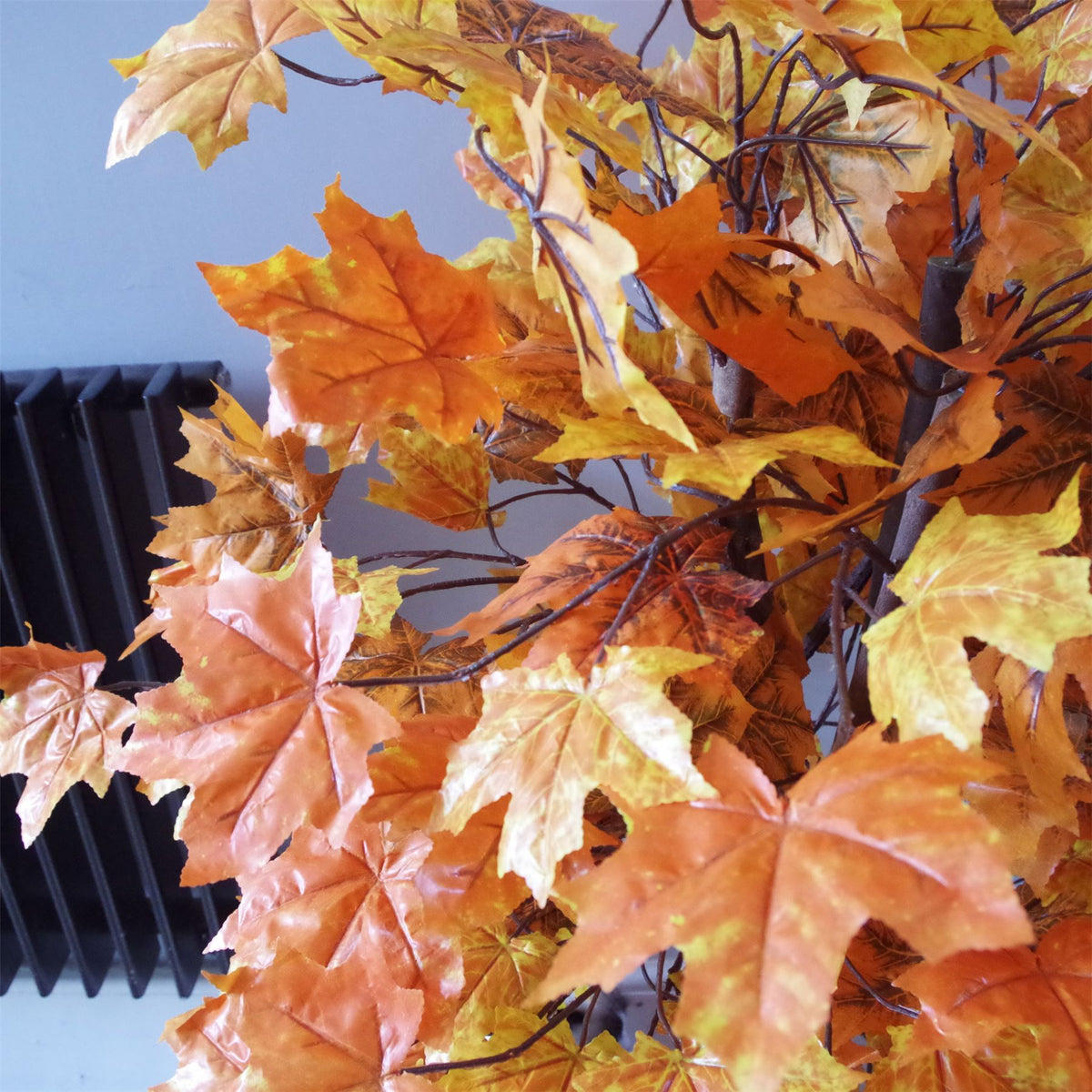 Leaf 125cm Orange Maple Acer Extra Large Artificial Tree with Realistic Foliage – Potted Home & Office Decor