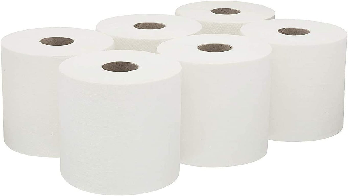 Aspect Centrefeed White Roll, 12 Pack of 2-Ply Recycled Kitchen Towels – Super Absorbent, 70m