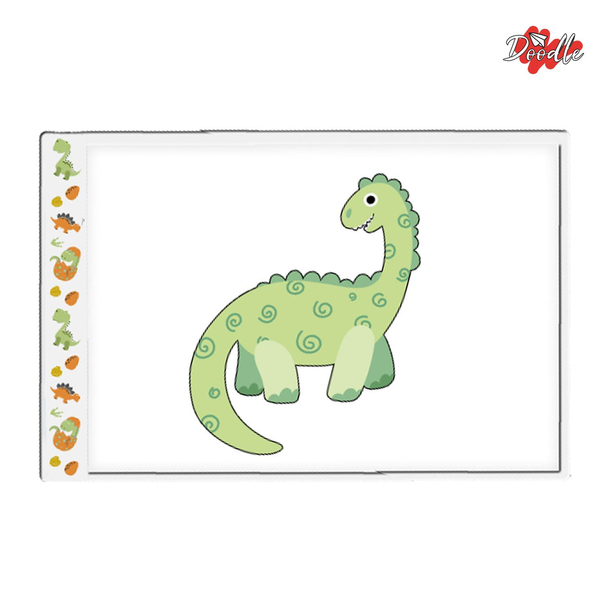 Doodle A4 Ultra-Thin Portable LED Tracing Pad with USB Cable – Dimmable Light Box for Drawing, Dinosaur