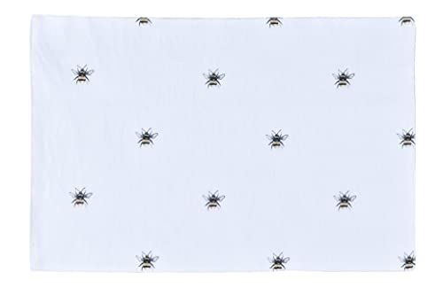 Sleepdown Bumble Bee Printed Cotton Napkin Set of 4 – Dining Table Placemat Style Linen, 41 x 41cm