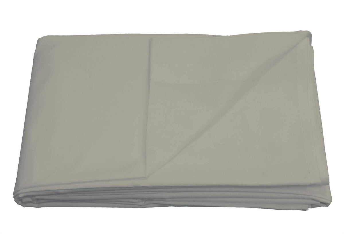 Sleepdown 68 Pick Cotton Blend Flat Sheet, 230 x 254cm – Soft Easy Care Bed Linen, Natural