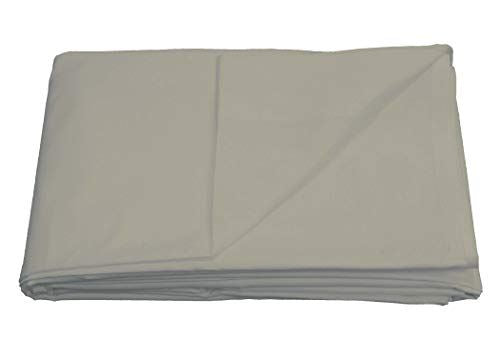 Sleepdown 68 Pick Cotton Blend Flat Sheet, 230 x 254cm – Soft Easy Care Bed Linen, Natural