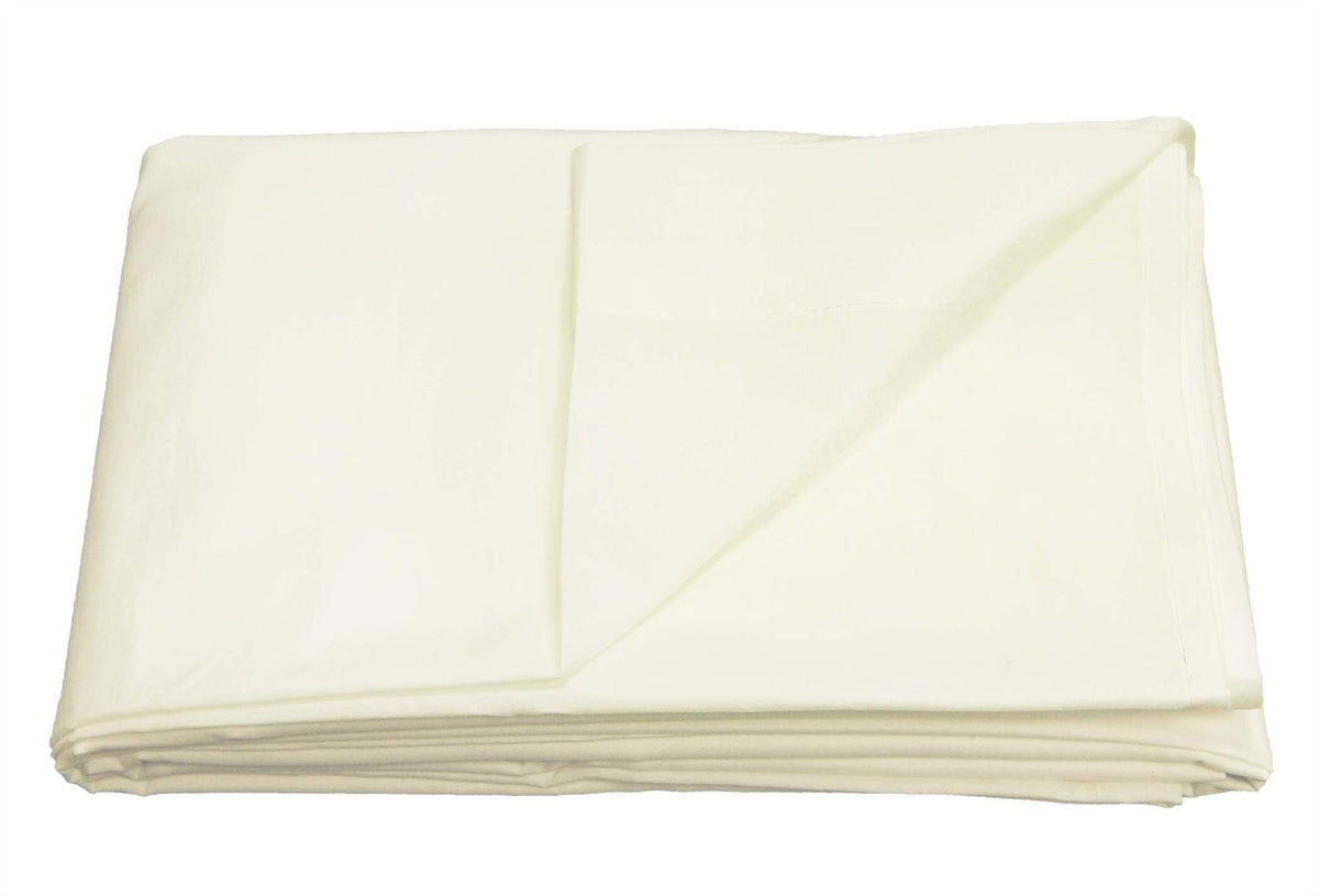 Sleepdown T200 Flat Sheet, 230 x 254cm – 200 Thread Count 100% Cotton Bed Linen, Ivory