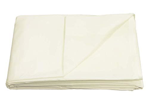 Sleepdown T200 Flat Sheet, 230 x 254cm – 200 Thread Count 100% Cotton Bed Linen, Ivory