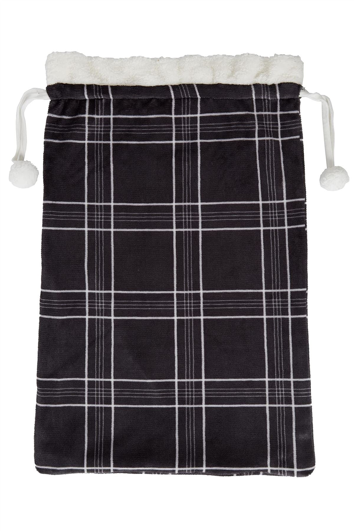 Check fleece Christmas sack