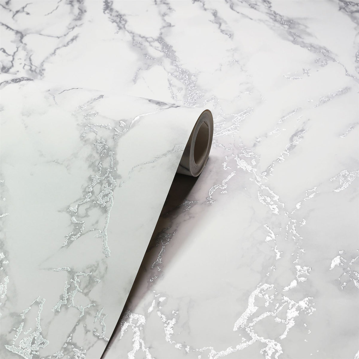 Arthouse Carrara Marble Wallpaper, Light Grey Marble Effect – Paste the Paper, Silver