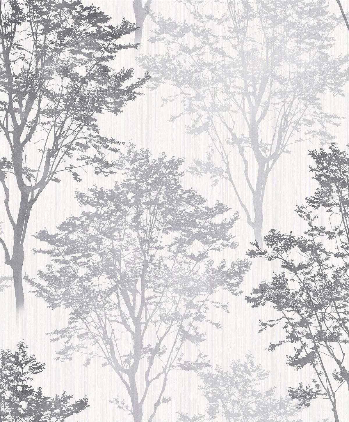 Arthouse Wildwood Wallpaper, Monochrome Glitter Woodland Design – Hardwearing Textured Vinyl
