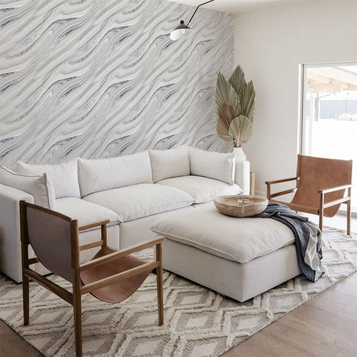 Arthouse Soft Mineral Wallpaper, Silver Glitter – Contemporary Mineral Effect for Feature Walls