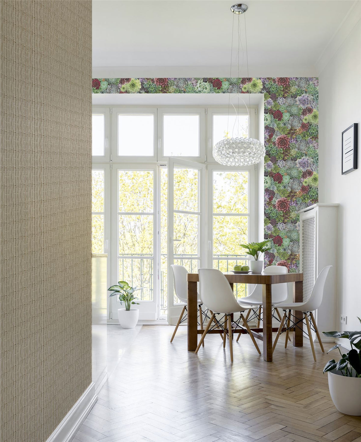 Arthouse Succulent Living Wall Wallpaper, Multi-Colour Botanical – Paste the Wall, No Soaking Needed