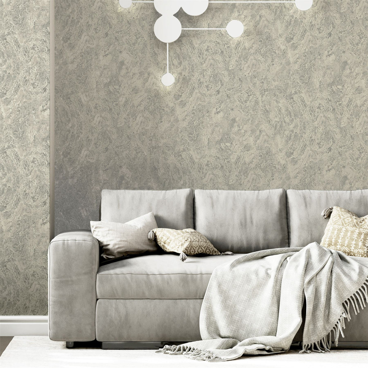 Arthouse Marble Patina Wallpaper – Paste the Paper Embossed Metallic Gold Highlights, Charcoal Natural
