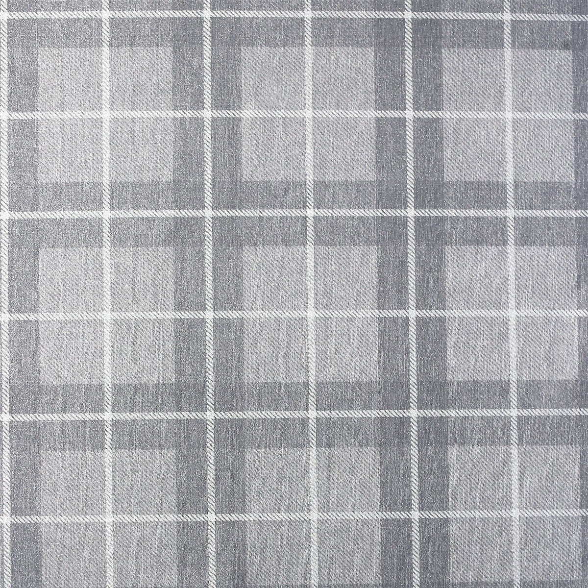 Arthouse Heritage Check Wallpaper – Paste the Paper Tartan Fabric Effect Wall Covering, Grey and Silver