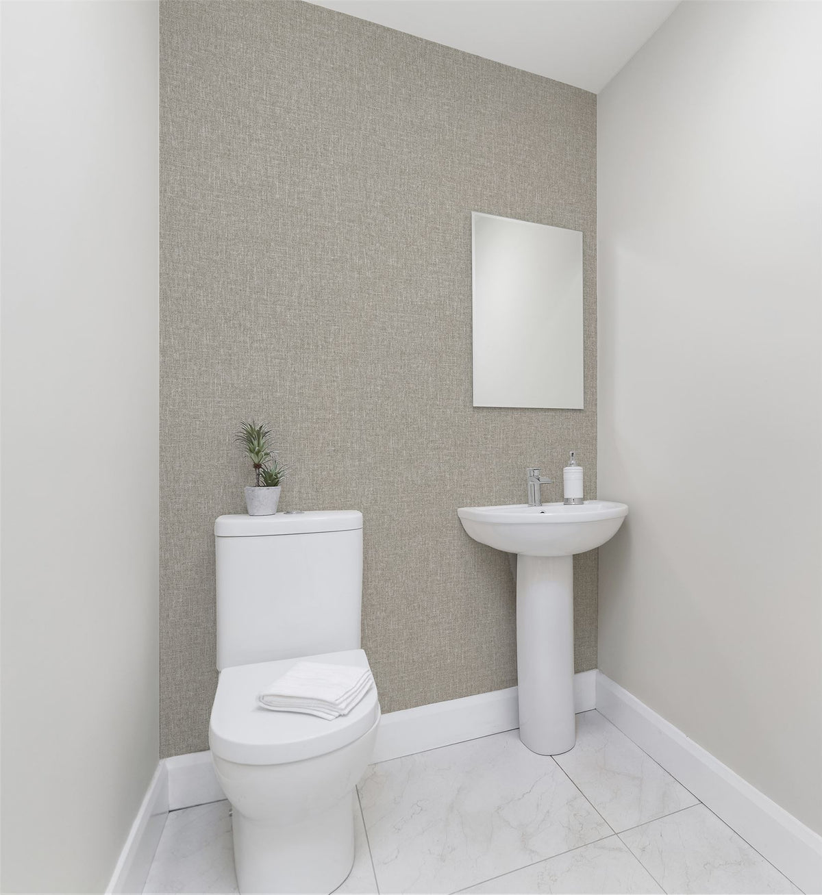 Arthouse Country Plain Wallpaper – Paste the Wall Heavyweight Vinyl with Metallic Shimmer, Strippable, Taupe