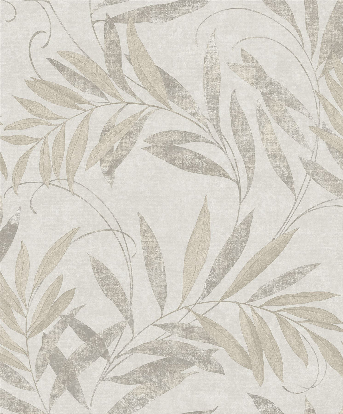 Arthouse Luxury Leaf Wallpaper – Delicate Soft Silver Leaf Design, Heavyweight Vinyl for High-Traffic Rooms