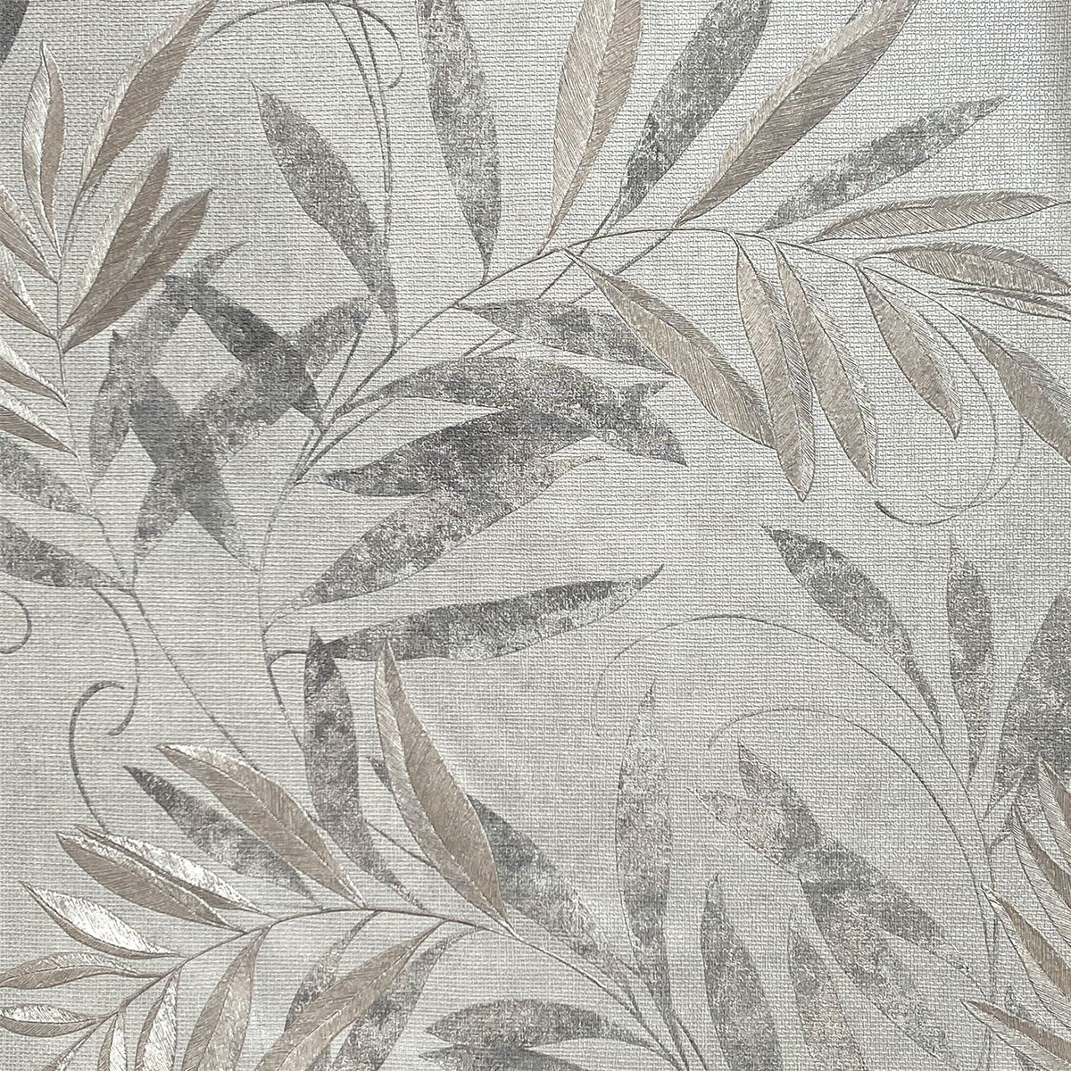 Arthouse Luxury Leaf Wallpaper – Delicate Soft Silver Leaf Design, Heavyweight Vinyl for High-Traffic Rooms
